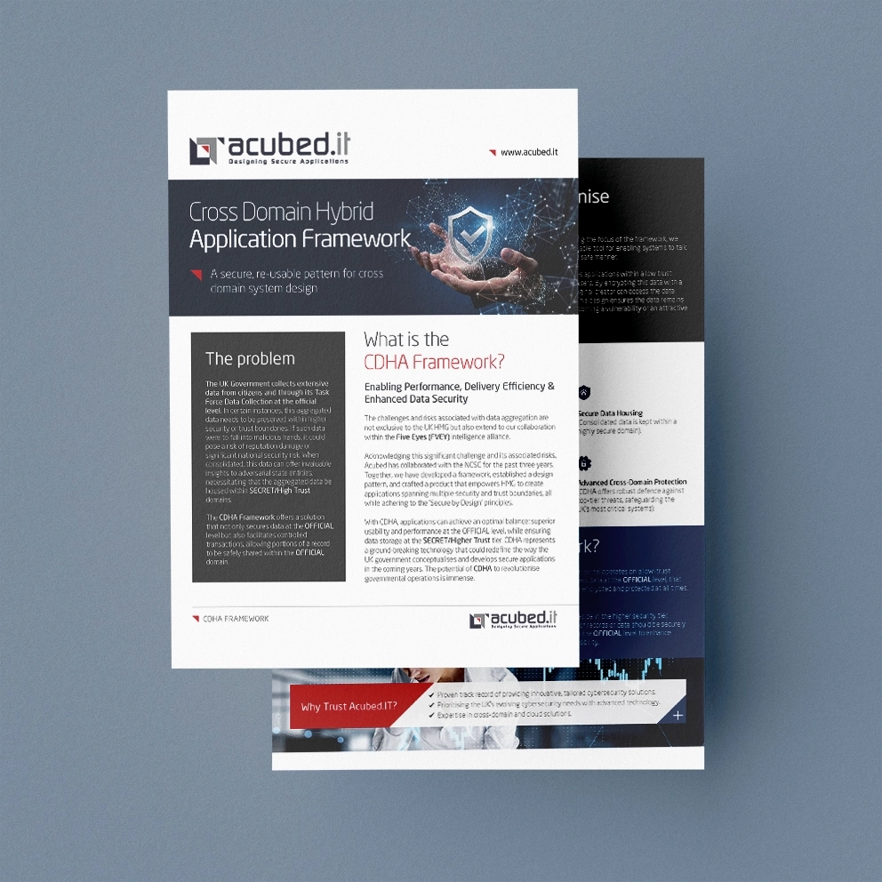 Cross Domain Hybrid Application Framework Flyer both sides